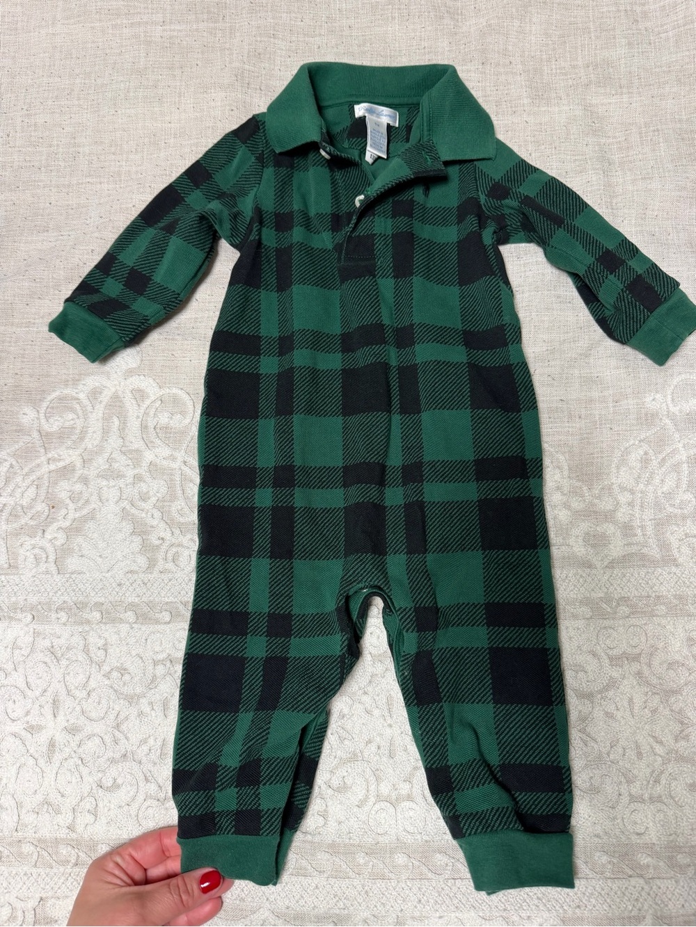 Ralph Lauren Green and Black Buffalo Plaid One-Piece